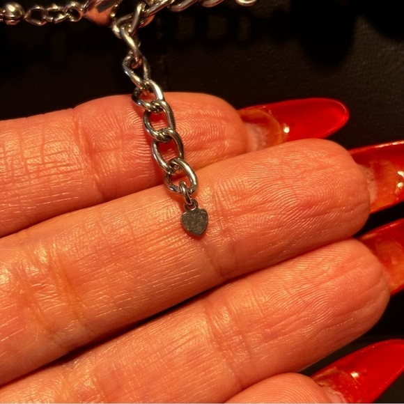 Glass faceted black necklace vintage - Picture 4 of 5